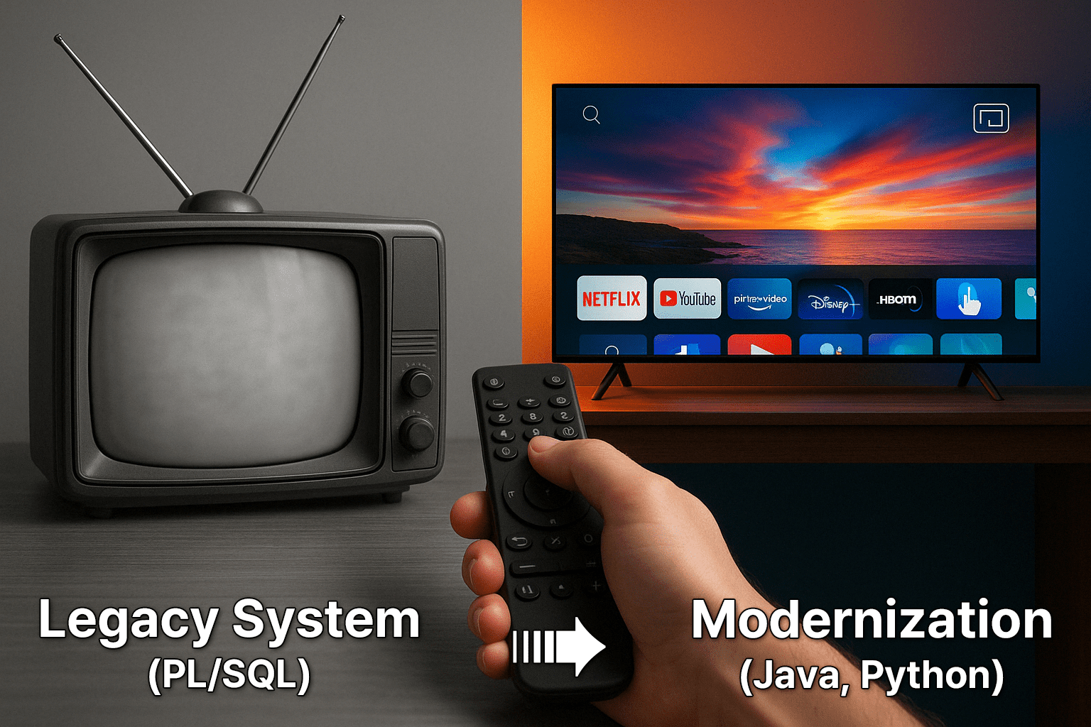 브라운관 TV와 스마트 TV 비교